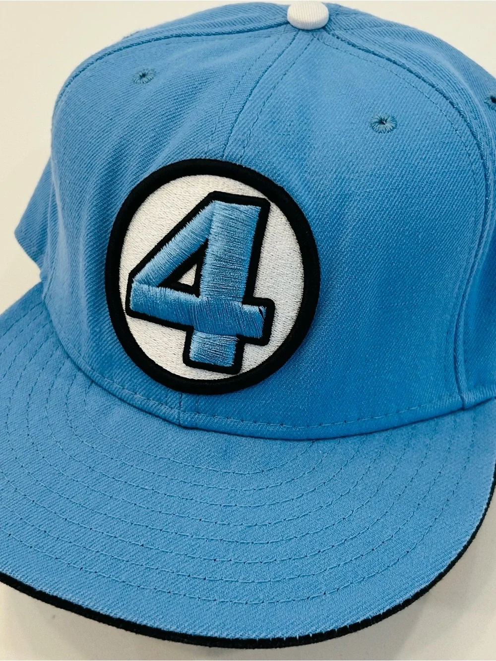 Vintage Marvel Comics Fantastic Four Logo New Era Fitted 7 7/8 Hat Made USA Y2K